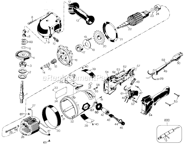 Page A Diagram and Parts List for 4049 Type 2 Black and Decker Sander Polisher